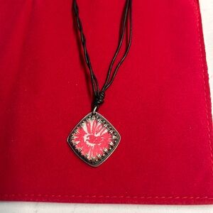 Presh 925 By Nicole Apostoli. 9 Inch Leather Cord Neclace.